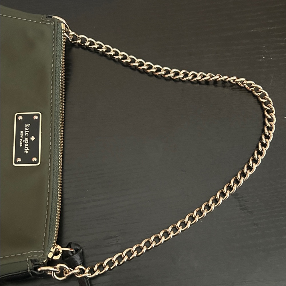 Kate Spade Dark Green Shoulder Bag with Chain Strap - Picture 5 of 5